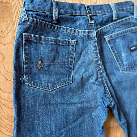 Ariat M4 Jeans Relaxed Boot Cut Mens 36x32 Blue Dark Wash Denim Pants 36 30 31 - Picture 3 of 16